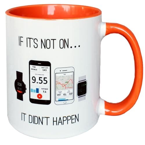 Image of Gifts for Runners, Cyclists and Fitness Lovers - Perfect Presents for Men Who Love Running and Cycling - Running Gifts - Cycling Gifts - 330ml Ceramic Mug