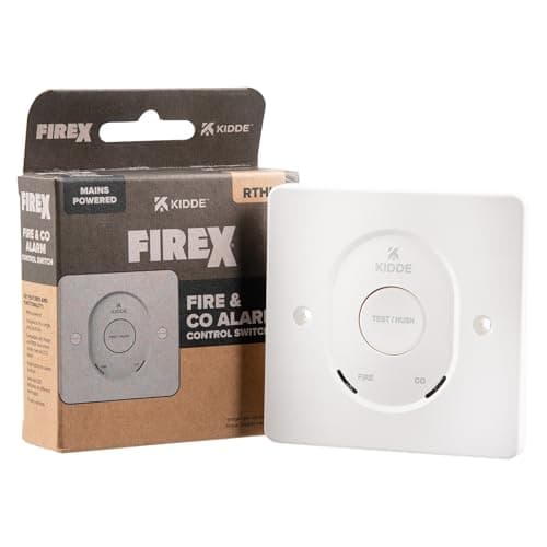 Image of Kidde RTHL | Mains Powered Fire & Carbon Monoxide Alarm Control Switch for Hard-Wired Alarms | For Firex KF20, KF30, KF20R, and KF30R