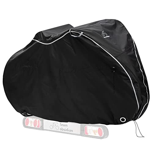 Image of TeamObsidian Bike Cover - Outdoor Bike Storage, Bicycle Transportation or Travel Covers - Waterproof eBike Protection - For 1 to 3 Bikes - Heavy Duty Ripstop 300D Oxford Material