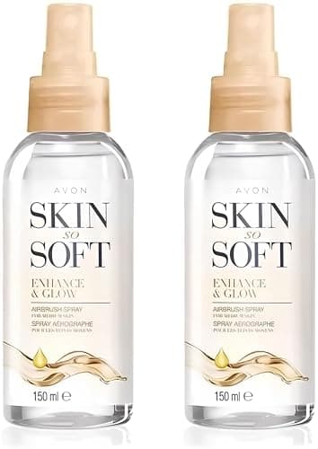 Image of Avon Enhance & Glow Airbrush Tanning Spray 150ml, Sun-Kissed Glow, Quick Drying, Easy to Use, Cruelty Free (Pack of 1)