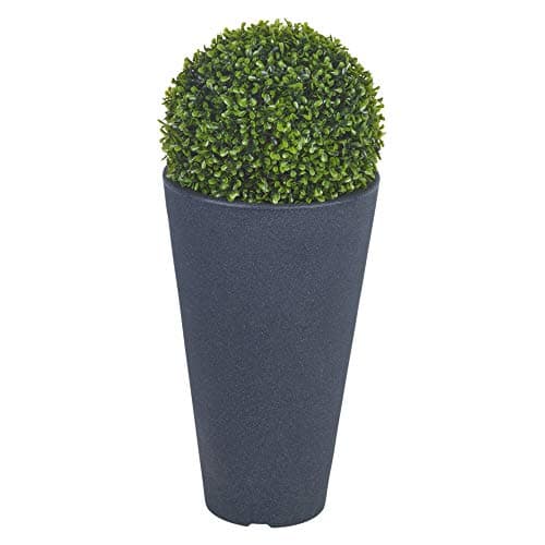 Image of URBNLIVING Plastic Plant Pots with Boxwood Buxus Balls for Home & Office Decor - No Maintenance