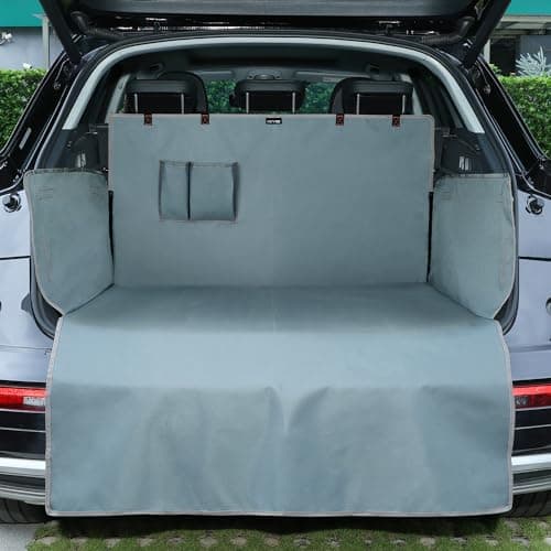 Image of KYG Car Boot Liner With Bumper & Side Protection - Heavy Duty Waterproof Universal Protector Mat for Cars, SUVs & Trucks - 184 * 105 * 38cm, Grey
