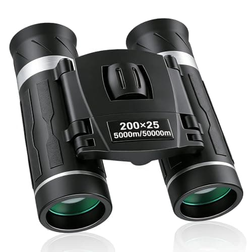 Image of 200x25 Compact Binoculars for Adults & Kids, High Power Mini Pocket Binoculars for Bird Watching, Travel, Concerts & Sports Cruise Footbal, Lightweight Folding Sightseeing Essentials with Clear Vision