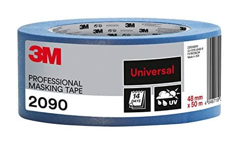 Image of 3M Professional Masking Tape 2090, Universal Surfaces, 48 mm x 50 m - UV stable, Water Resistant, For Indoor & Outdoor Painting and Decorating