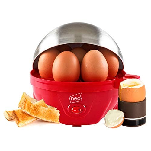 Image of Neo® 3 in 1 Durable Electric Egg Cooker, Boiler, Poacher & Omelette Maker (Red)