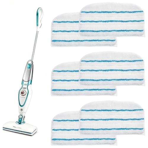 Image of GIONAR 6PCS Washable Steam Mop Pads for Beldray BEL01097, Main Floor Cleaning Mop Replacement Wipes for Black and Decker FSM1500 FSM1600 FSM1610 FSM1620, FSMP20-XJ