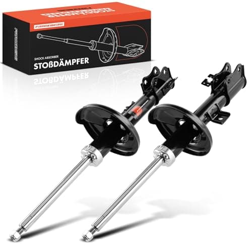 Image of Frankberg 2x Shock Absorber Strut Front Left Right 524mm Gas pressure Compatible with Yaris P1 1.3 1.0 1.5 1.4 D-4D 1999-2005 Replace# 4851052121