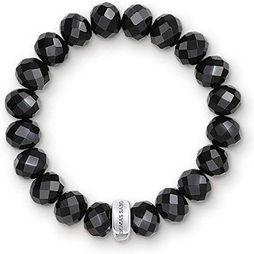 Image of Thomas Sabo Charm Bracelet Obsidian 925 Sterling Silver X0035-023-11-XL