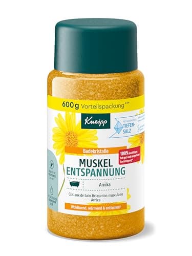 Image of Kneipp Bath Crystals Muscle Relaxation - Storage Pack - with Natural Deep Salt from Luisenhall Saline & with Extract of Arnica & Essential Oils from Cabreuva, Rosemary & Pinus Species - 600 g