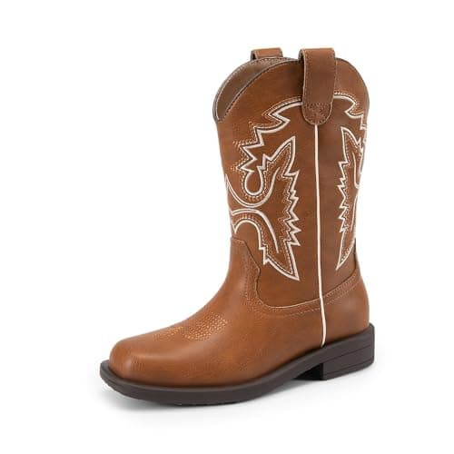 Image of DREAM PAIRS Boots,Size 10 Little Kid,Brown,KKUMMB2502