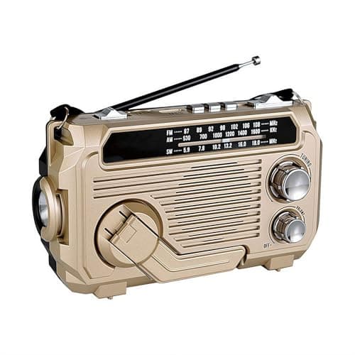 Image of Portable FM/DAB Digital Radio,3W Portable Bluetooth 5.2 Speaker with Flashlight with Bluetooth USB Rechargeable Small Radio and SOS Alarm for Camping Hiking Outdoor