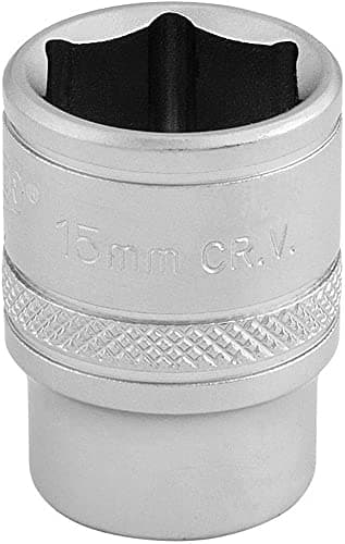 Image of Draper 16541 3/8-Inch Square Drive 6 Point Metric Socket, 15mm Size, Blue