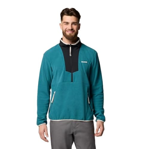 Image of Men's Sequoia Grove Half Zip Fleece, River Blue/Black, Medium