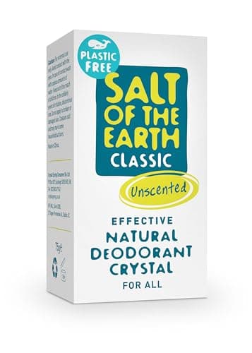 Image of Salt of the Earth - Natural Crystal Deodorant- Plastic Free, Fragrance Free, Vegan - 100% Natural Origin Ingredients - Suitable for Women, Men, and Kids - Unscented - 75g