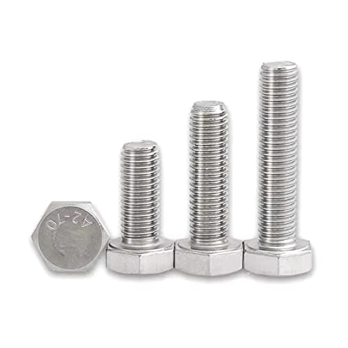 Image of 2 Pcs M14 Hex Bolt M14-2 x 120mm UNC Hex Head Screw Bolts A2-70(304) Stainless Steel Fully Threaded Hex Tap Bolts (304 ss;M14 x 120mm)