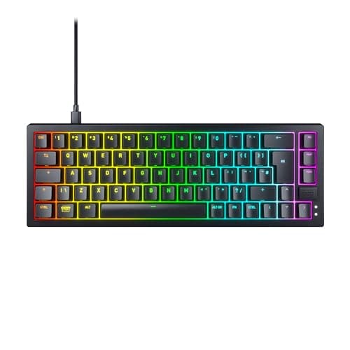Image of Xtrfy CHERRY K5V2 Compact, Mechanical 65 Percent Gaming Keyboard, UK Layout (QWERTY), Hot-Swap Keyboard, CHERRY MX2A RED SWITCHES, Black