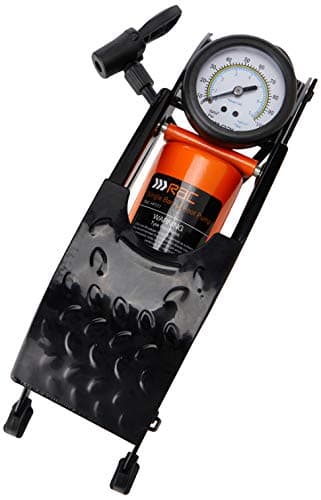 Image of Hilka RAC-HP211 Heavy Duty Single Barrel Foot Pump, Orange/Black