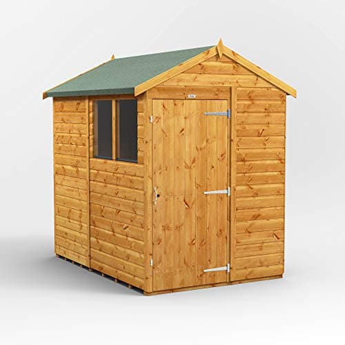 Image of POWER High Grade Premium Apex Garden Wooden Shed with Security Features, PVC Window Sills, Door & Window Flexibility, made from Extra Thick Timber & Toughened Glass