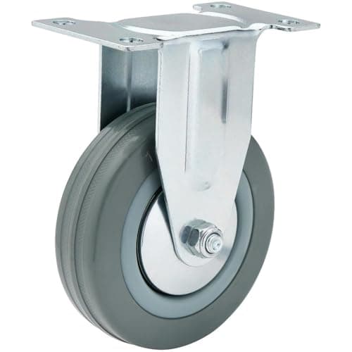 Image of Draper 65482 100 mm-Diameter Fixed Plate Fixing Rubber Castor Fixed
