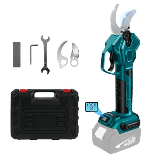 Image of Cordless Electric Pruning Shears for Makita 18V LCD Display Max Opening 65mm Electric Secateurs Battery Scissors Garden Cordless Pruner for Pruning Trees and Shrubs and Fruit Trees (Without Battery)