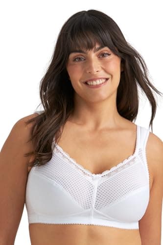 Image of Miss Mary of Sweden Diamond Womens Full Cup Supportive Non-Wired Bra 38D White