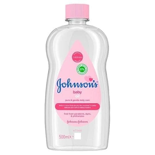 Image of Johnson's Baby Oil (1 x 500 ml) Moisturising Baby Oil to Protect Delicate and Dry Skin, Hypoallergenic and pH-Balanced, Ideal for Massage, Moisturiser for Dry Skin to Soften Hands and Body