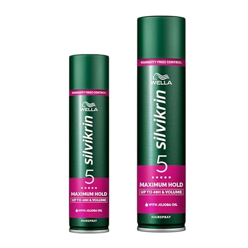 Image of Wella Silvikrin Duo Hairspray Maximum Hold 75ml & 400ml