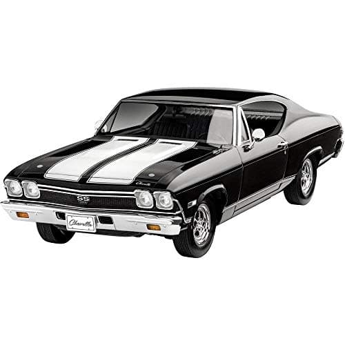 Image of Revell RV07662 1:25-1968 Chevy Chevelle SS 396 Plastic Model kit, Black, 1/25