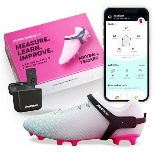 Image of Playermaker 2.0 Smart Football Tracker for Cleats, 25+ Technical & Physical Football Training Metrics, 12 Month Access to Playermaker Technology App, Next-Level Precision Beyond GPS Trackers, Large