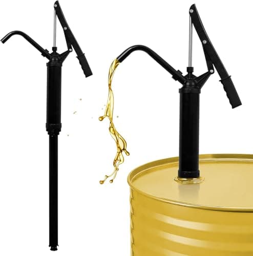 Image of GwaOery Gallon Drum Pump, Lever Action Barrel Pumps with Telescoping Suction Tube Fit 5 to 55 Gallon Drums & Barrels, Heavy Duty Manual Transfer for Motor Oil Chemicals Fuels Diesel Kerosene