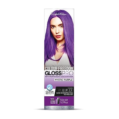 Image of Colour-Freedom Gloss Pro 150ml Mystic Purple Semi-Permanent Hair Colour - Ultra-Vibrant Vegan Colour Mask with PurePlex | Ammonia Free Colour Lasts Up To 6-10 Washes