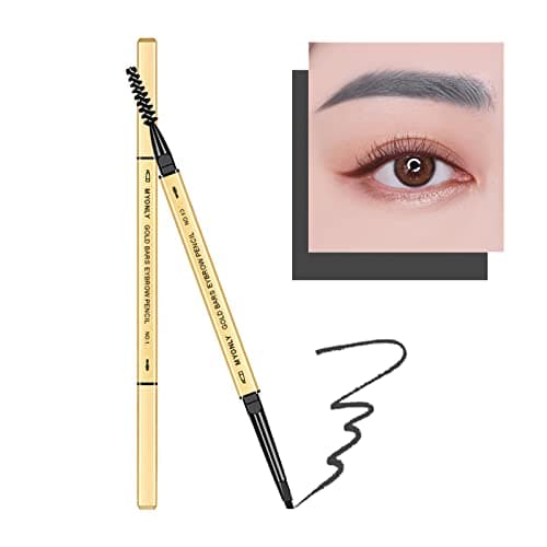 Image of Eyebrow Pencil Dual-Sided Eye Brow Pencil, Fine Tip Rapid Brow Precise Sweatproof Brow Pen with Brow Combs (Grey)