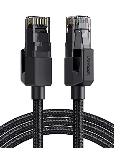 Image of UGREEN Ethernet Cable 2M, High-Speed Gigabit Cat 6 Network Cable, POE 1000Mbps 250Mhz/s Braided Internet Cable RJ45 LAN Patch Cord Compatible with Router, Modem, Smart TV, PC & Laptop, PS5/PS4 Switch
