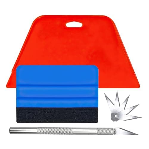 Image of 8 Pcs Vinyl Wrap Tools Kit, Wallpaper Smoother Tool for Peel and Stick Wallpaper, Wallpaper Tools for Vinyl Wrap, Including Scutter, Replace The Blade and Smoother, Car Wrapping and Contact Paper