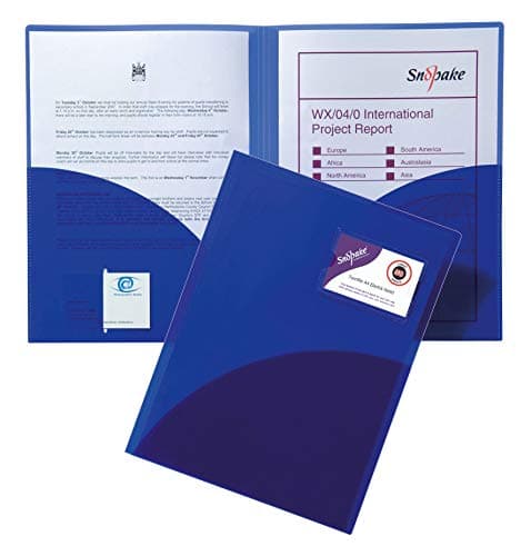 Image of Snopake A4 Electra Blue TwinFile [Pack of 5] Polypropylene Presentation/Report File [14032]