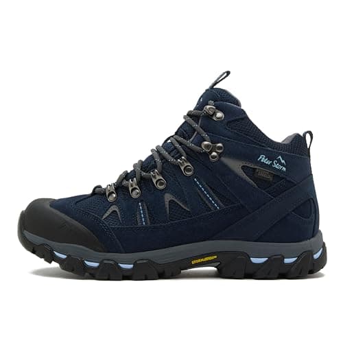 Image of Peter Storm Women’s Arnside II Mid Walking Boot with High Traction Rubber Sole & Ankle Support (Navy, 4, UK Footwear Size System, Adult, Women, Numeric, Medium, 4)