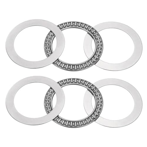 Image of sourcing map 2 Sets AXK5070 Thrust Needle Roller Bearings with 4 Washers, Chrome Steel Needle Roller Bearings, ID 50mm, OD 70mm, Thickness 5mm
