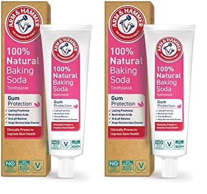 Image of Arm & Hammer 100% Natural Baking Soda Gum Protection Toothpaste, 75ml (Pack of 2)