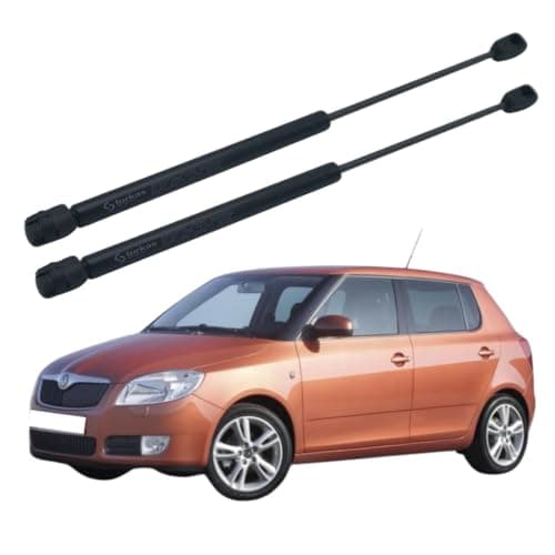 Image of TURKAS, 2x Rear Tailgate Boot Gas Spring Struts For SKODA FABIA MK2 HATCBACK (2006-2014), Lift Support System 440 (N) 492mm