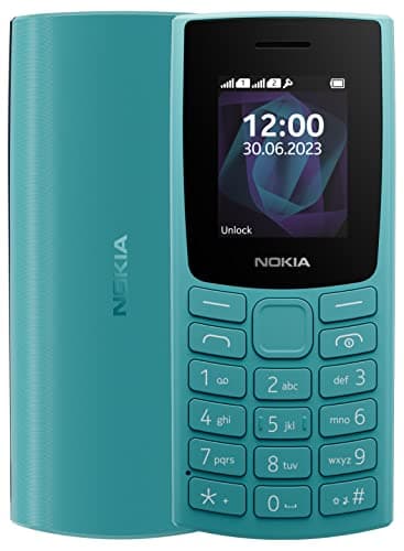 Image of Nokia 105 2G Feature Phone with long-lasting battery, 12 hours of talk-time, wireless FM radio, large display, and tactile keyboard, Dual Sim - Cyan