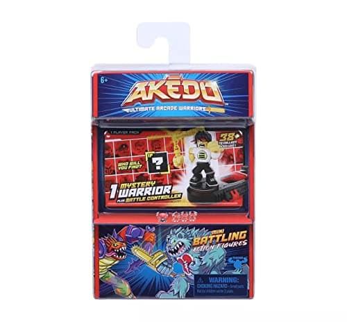 Image of Akedo Ultimate Arcade Warriors Mystery Warrior + Battle Controller, Blue, 2 Pack