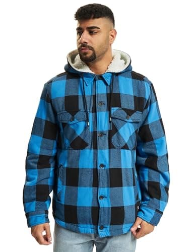 Image of Brandit Lumber Jacket Hooded, color: black+blue, size: M