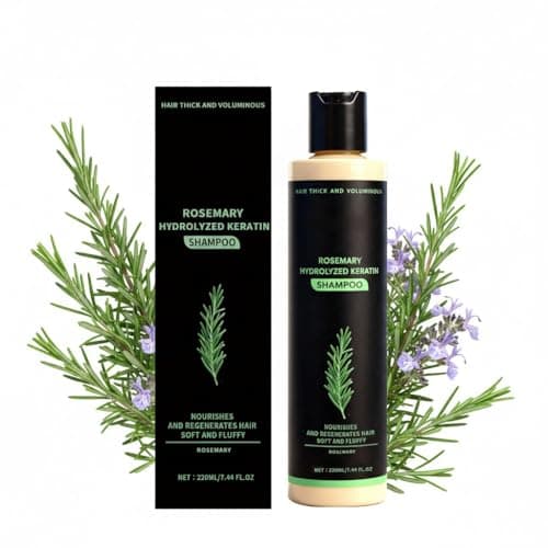 Image of 220ml / 7.4 fl. oz Organic Rosemary Hair Growth Shampoo, Rosemary Shampoo with Hydrolyzed Keratin – Strengthening & Thickening Shampoos for Weak or Thinning-Looking Hair, Silicone-Free,for Women & Men