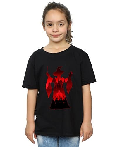 Image of Harry Potter Girls Minerva McGonagall Silhouette T-Shirt Black 5-6 Years