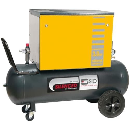 Image of SIP PB3800/3M/200 Silenced Piston Air Compressor, Belt Drive 230V 200L 3hp / 2.2kW 145psi / 10 Bar 9.5CFM 69dB