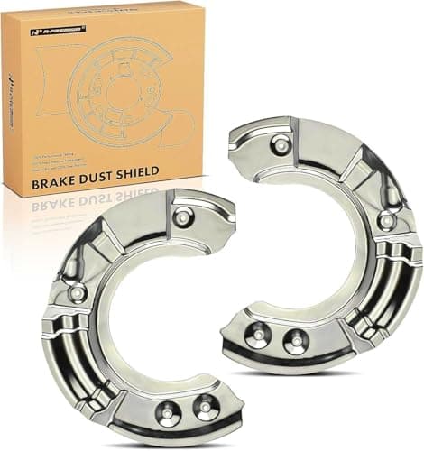 Image of CLADEX Front Brake Disc Dust Cover Shield, Metal, 2 Pack, for BMW 5 6 7 Series F01 F02 F03 F04 F06 F07 F10 F11 F12 F13, 34116775265 34116775266