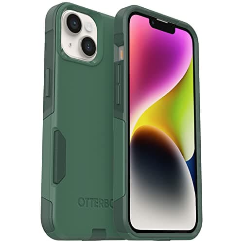 Image of OtterBox iPhone 14 & iPhone 13 Commuter Series Case - Trees Company (Green), Slim & Tough, Pocket-Friendly, with Port Protection