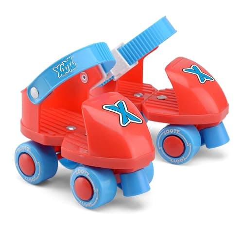 Image of Xootz Beginner Trainer Skates, My First 4 Wheel Quad Roller Skates for Kids, Boys and Girls