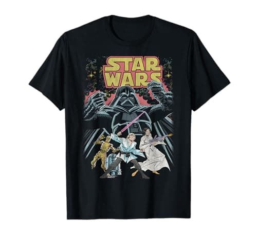 Image of Star Wars Vintage Classic Comic Book Graphic T-Shirt T-Shirt