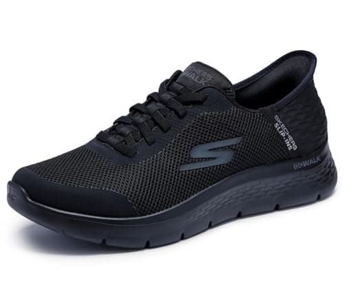 Image of Skechers Men's Go Walk Flex Hands Free Slip-ins Sneaker, Black, 7.5 UK